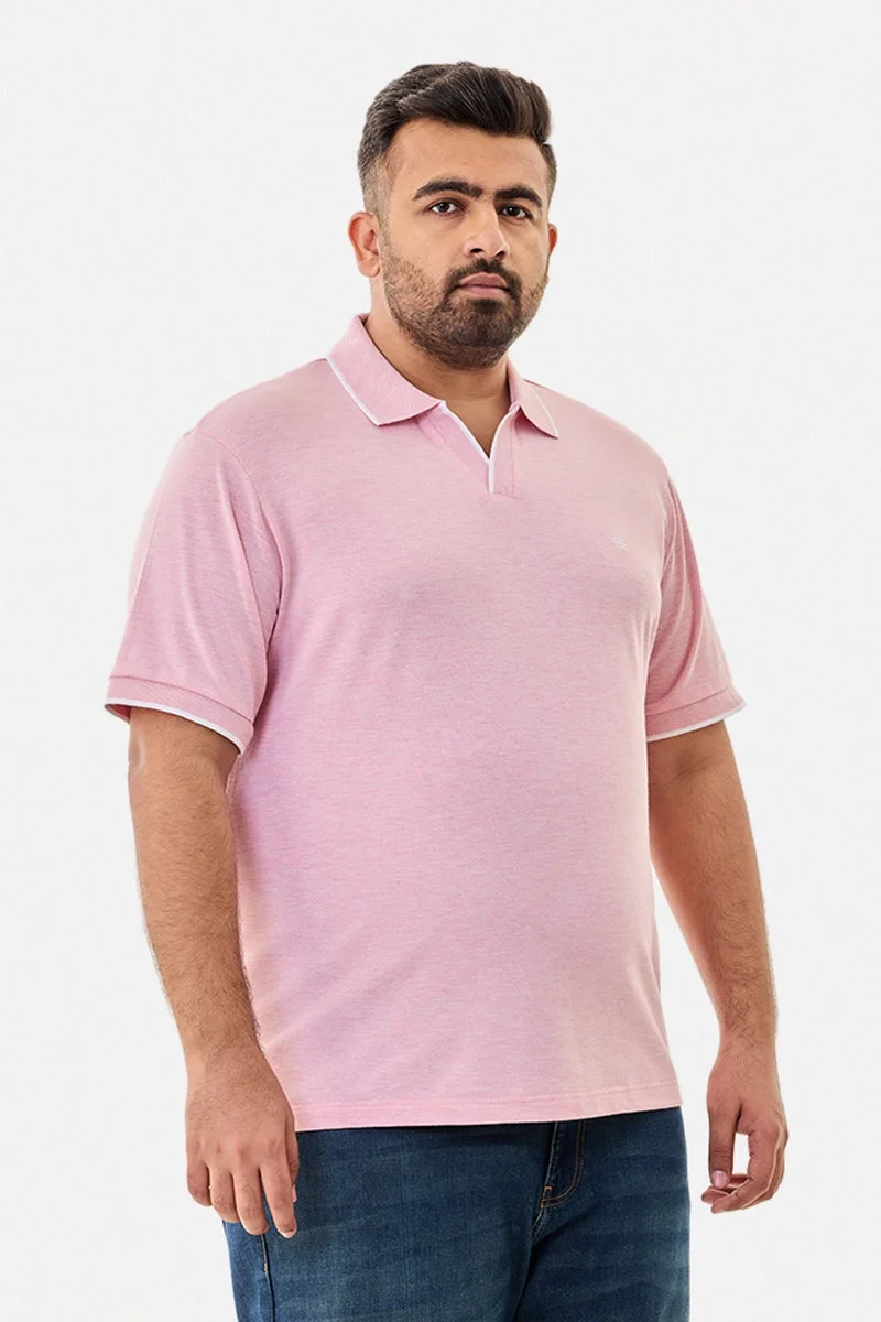SNITCH Regular Fit Stretch Plus Size Polo T-Shirt